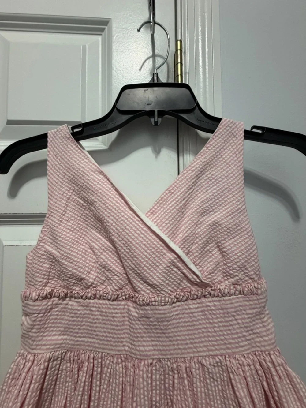Ralph Lauren Pink Seersucker faux Wrap Sundress